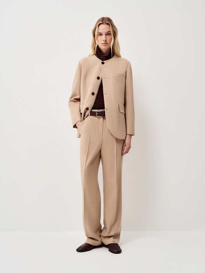 LSWN-132034 Брюки (бежевый, XS)