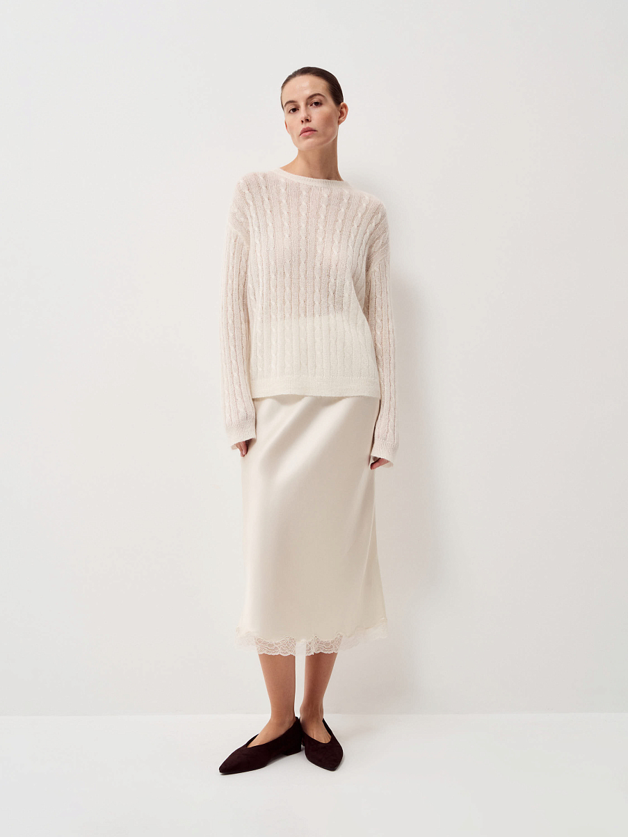 Джемпер из шерсти и шелка