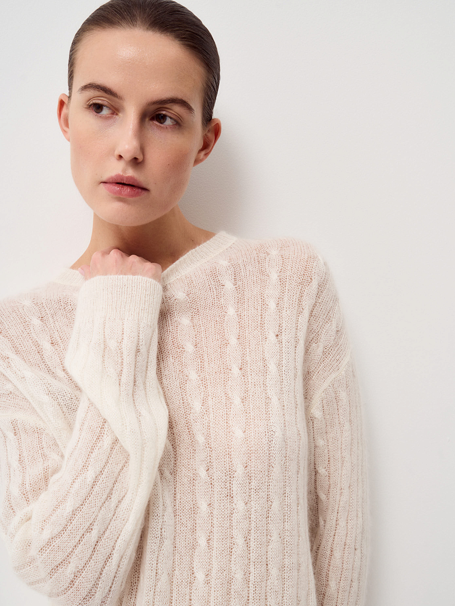 Джемпер из шерсти и шелка