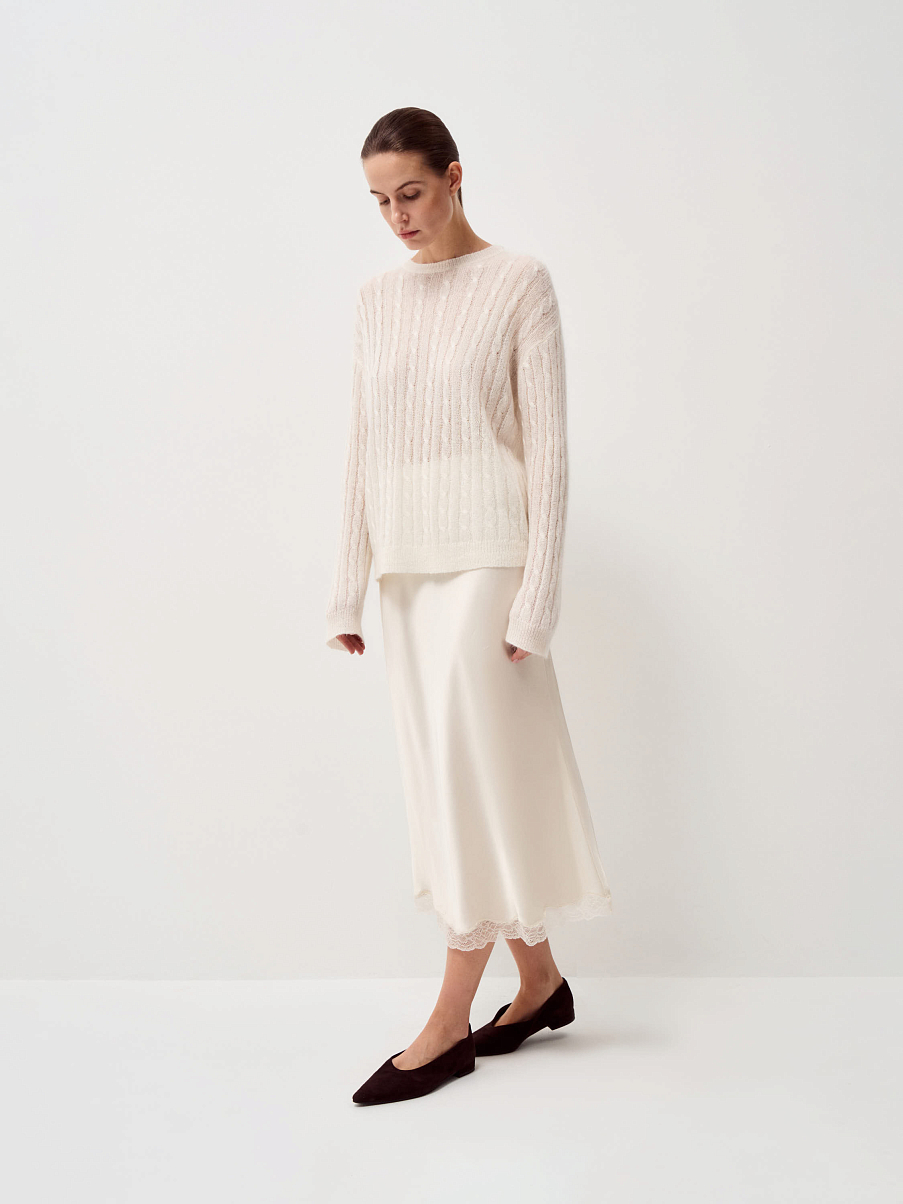 Джемпер из шерсти и шелка