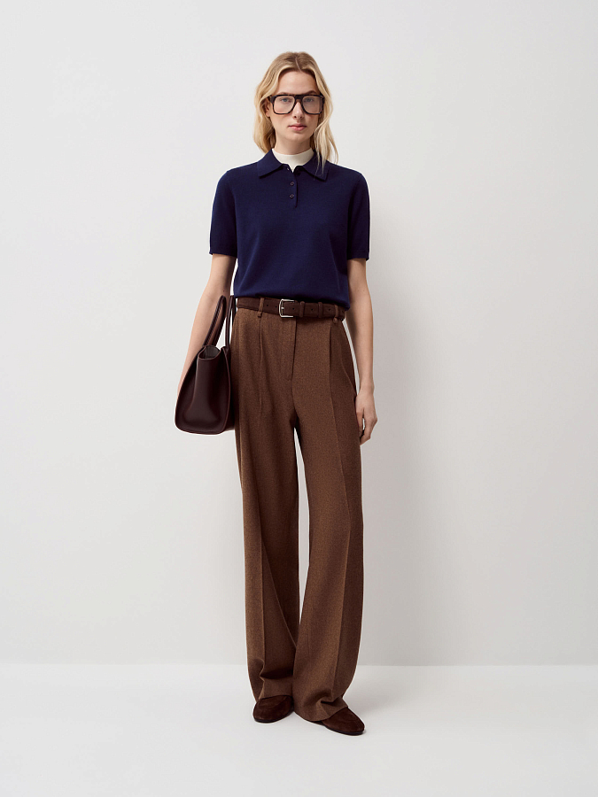 LSSL-072005 Блуза трикотажная (темно-синий, S)