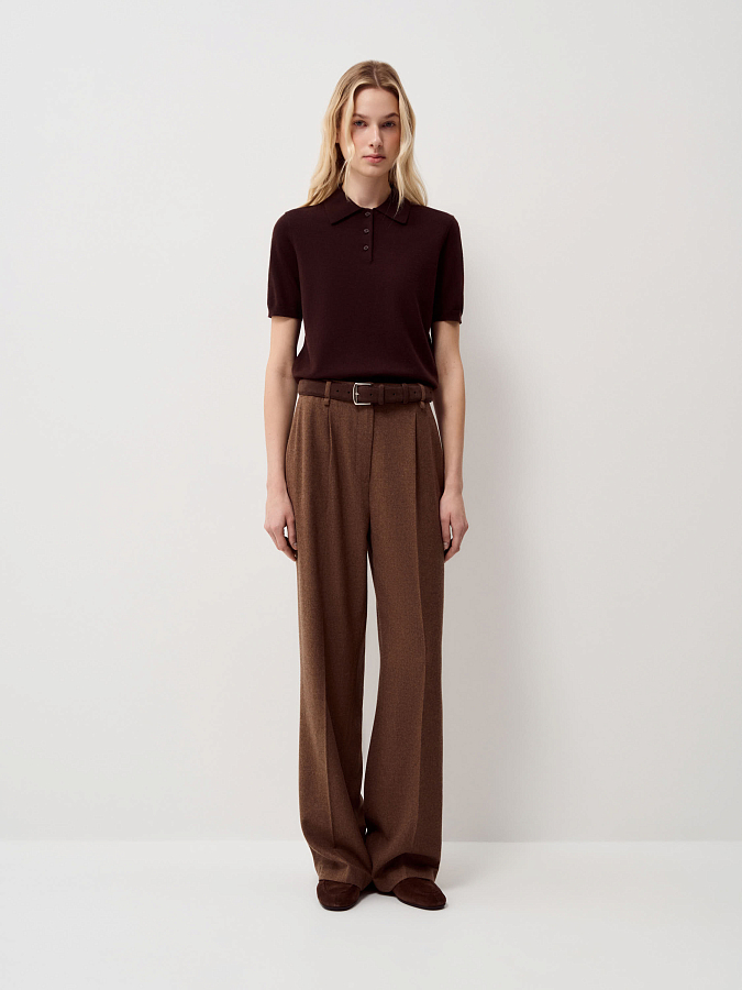 LSSL-072005 Блуза трикотажная (коричневый, S)