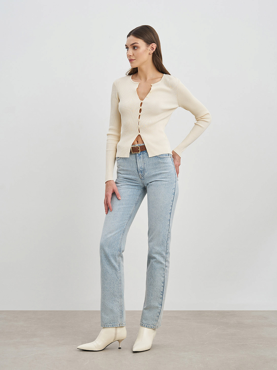 Облегающий кардиган в рубчик