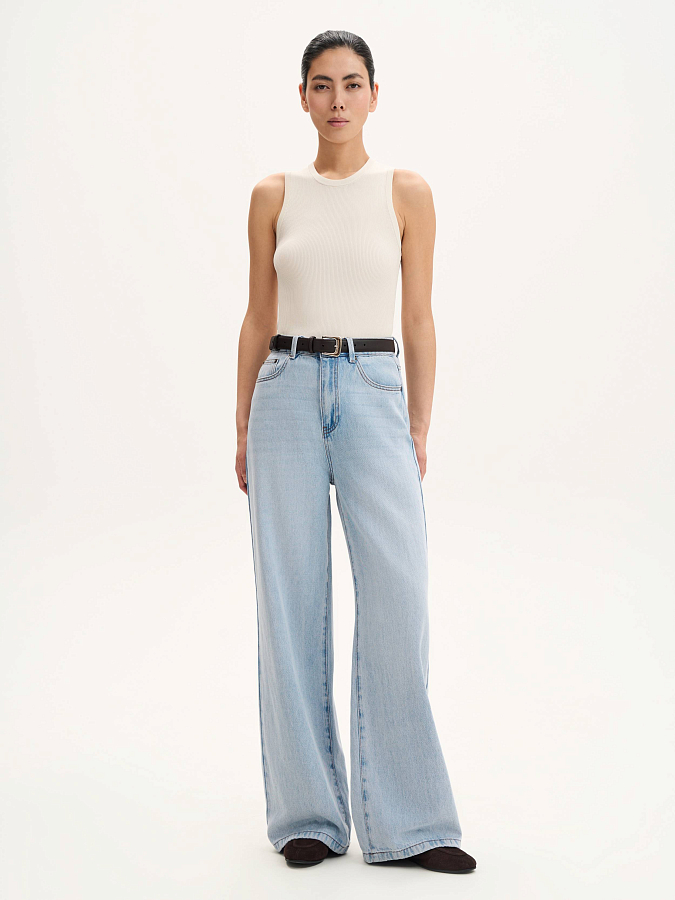 LSSL-072026 Блузка трикотажная (кремовый, S)