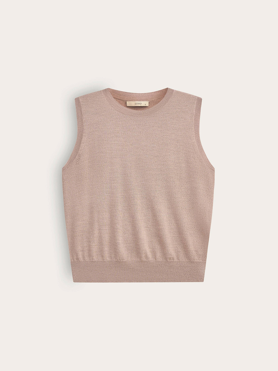 Жилетка из шелка и шерсти мериноса