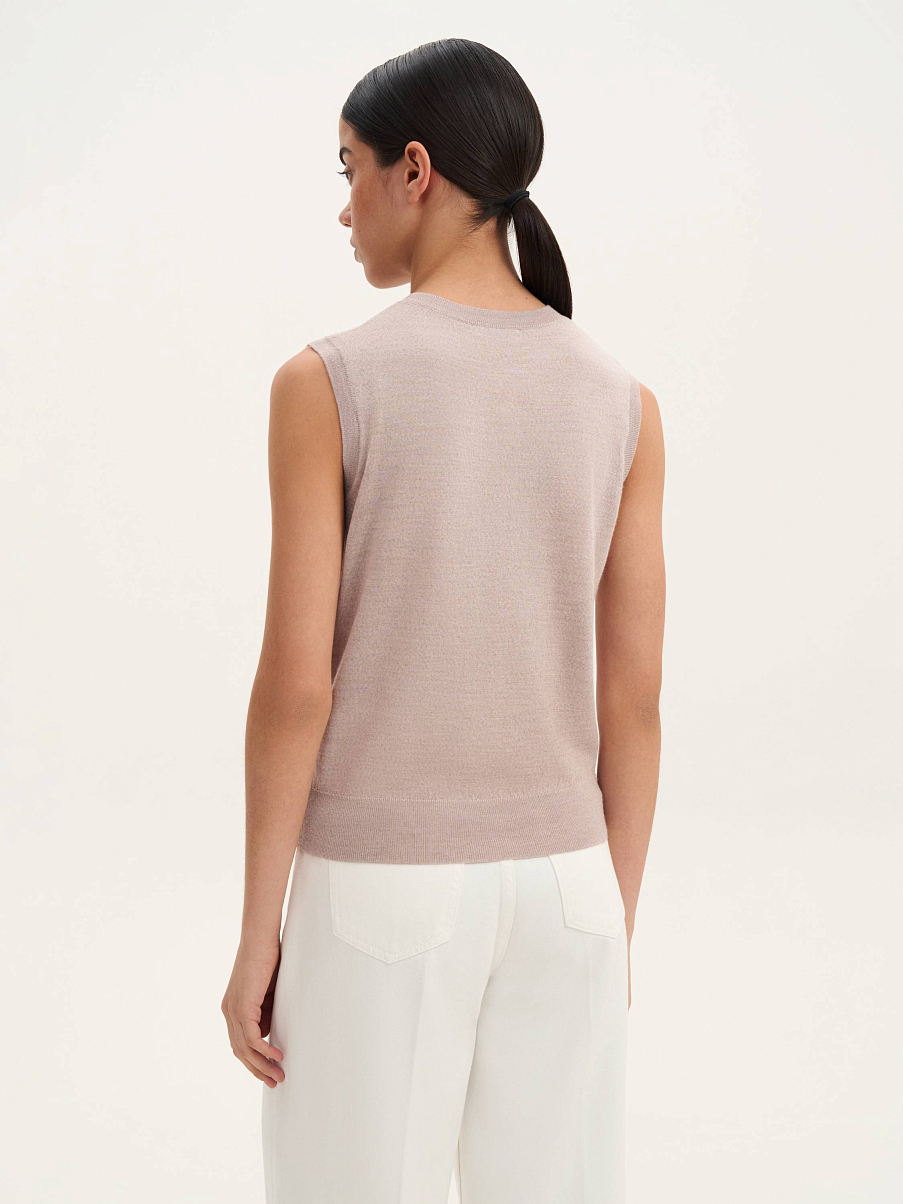 Жилетка из шелка и шерсти мериноса