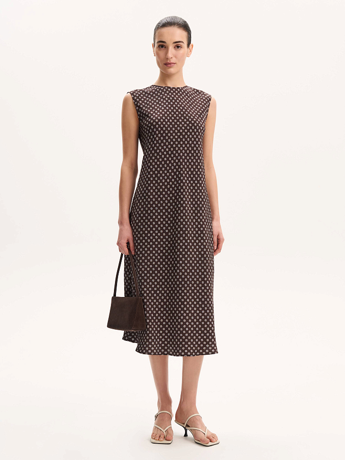 LSSL-022089 Платье (коричневый, S)