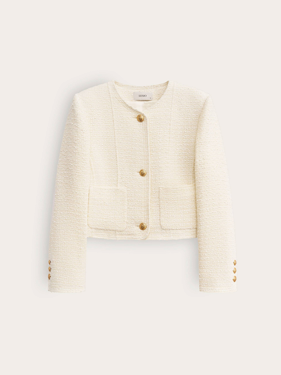 Жакет с накладными карманами