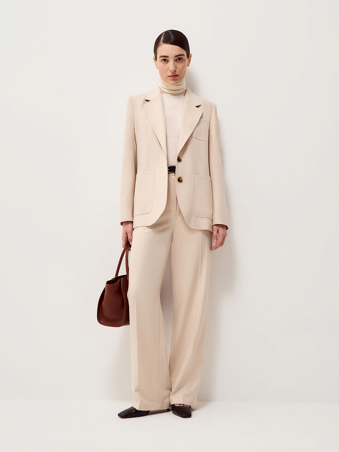 LSWN-132057 Брюки (кремовый, XS)