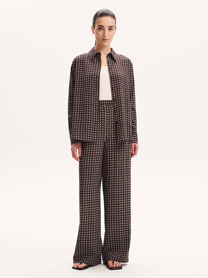 LSSL-102051 Рубашка (коричневый, S)