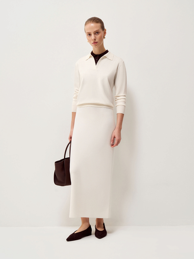 LSSP-342015 Джемпер (белый, S)