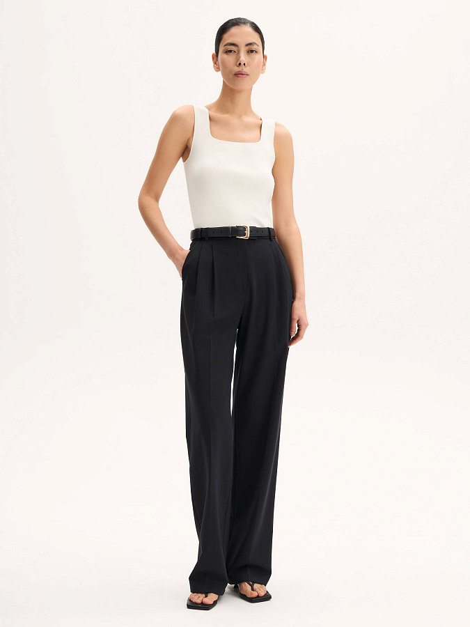 LSSM-070003 Трикотажная блуза (белый, L)