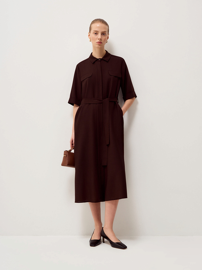 LSSP-022019 Платье (коричневый, XS)