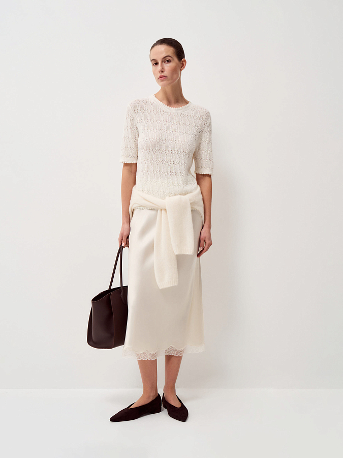 LSSL-072065 Блуза трикотажная (белый, L)