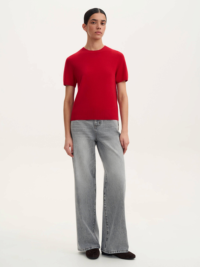 LSSL-072003 Блуза трикотажная (красный, S)