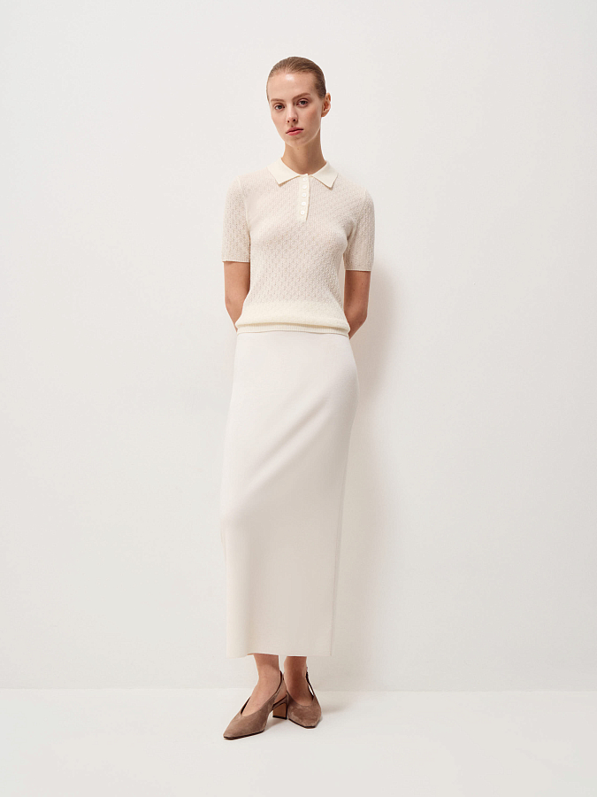 LSSP-072055 Топ трикотажный (белый, S)