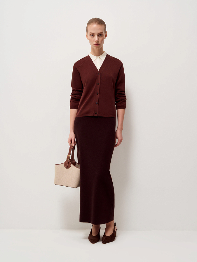 LSSP-202021 Кардиган (коричневый, XS)