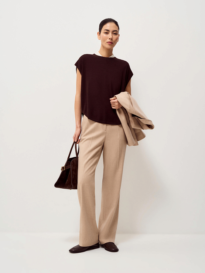 LSSP-072059 Топ трикотажный (коричневый, L)