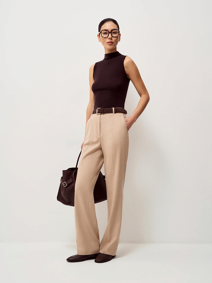 LSSP-072077 Топ трикотажный (темно-коричневый, M)