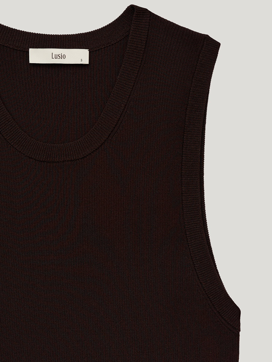 Топ трикотажный из шелка