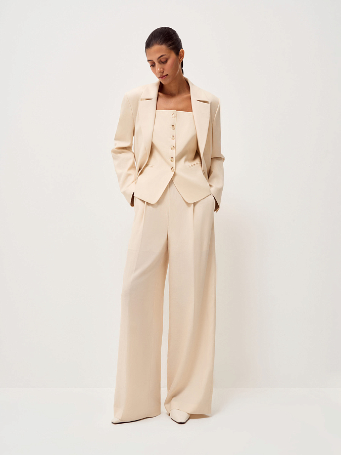 LSSP-132019 Брюки (кремовый, XS)