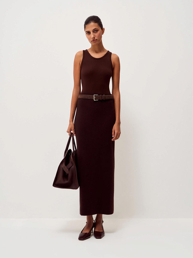 LSSP-372011 Топ (Темно-Коричневый, XS)