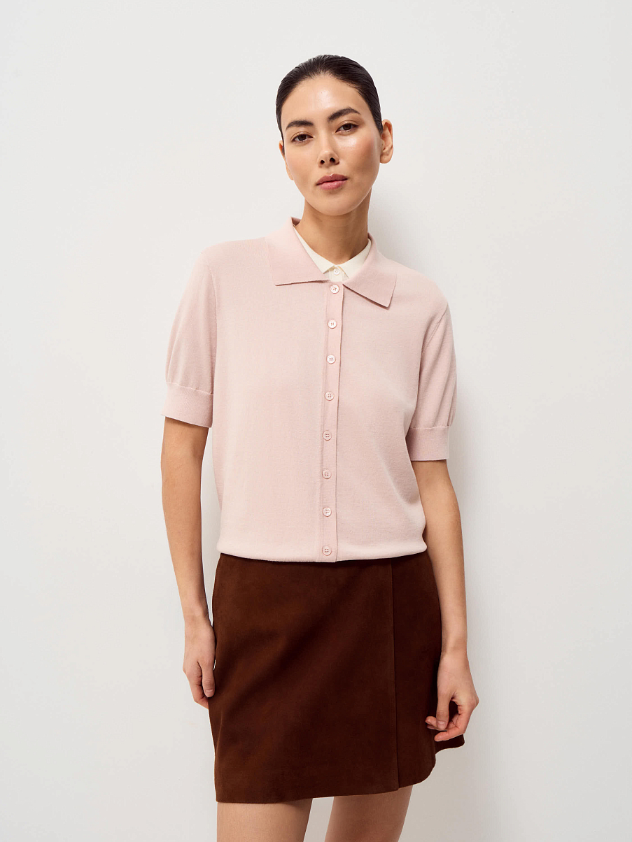 Кардиган из хлопка с шелком