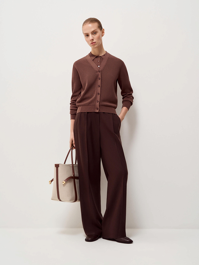 LSSP-202006 Кардиган (коричневый, XS)