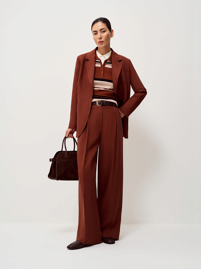 LSSP-132063 Брюки (терракотовый, XS)