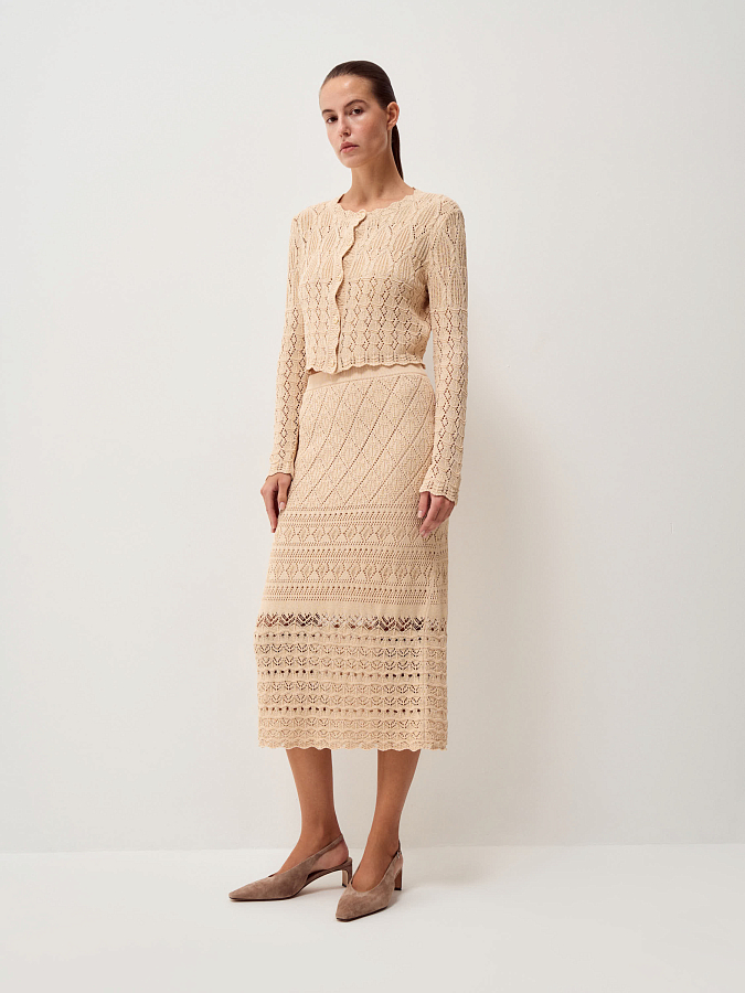 LSSM-200003 Кардиган (светло-бежевый, L)