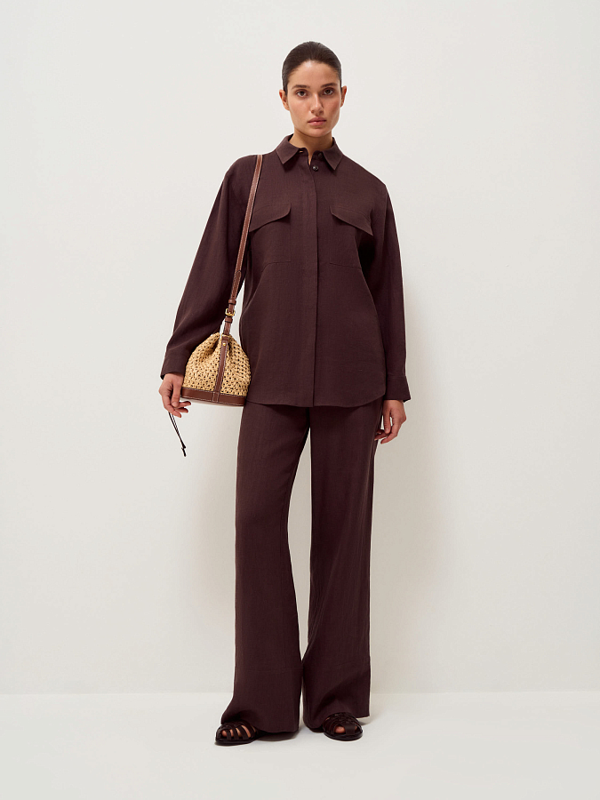 LSSP-102010 Рубашка (коричневый, XS)