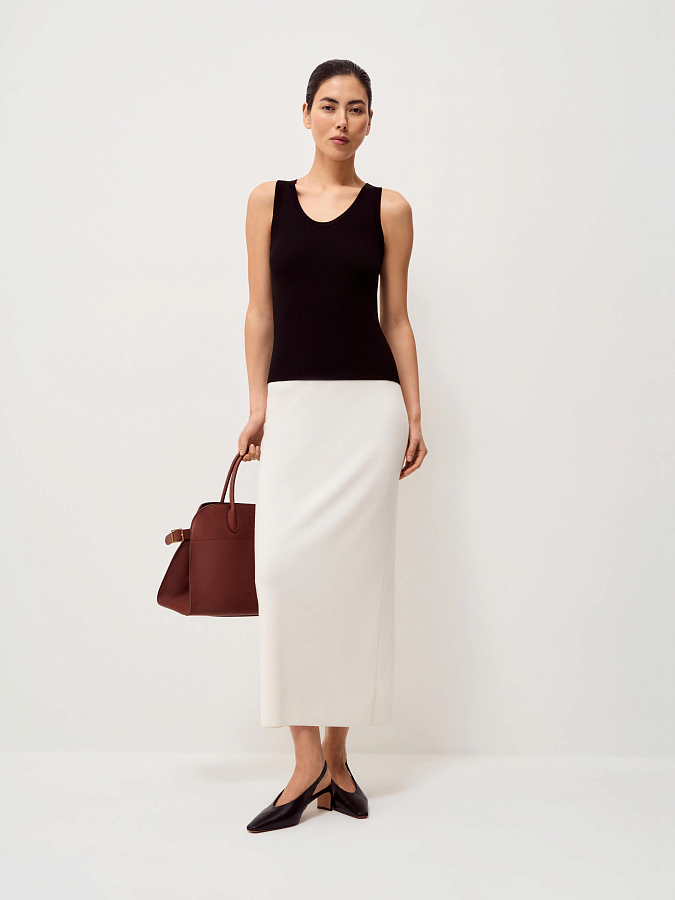 LSSM-070054 Трикотажная блуза (черный, L)