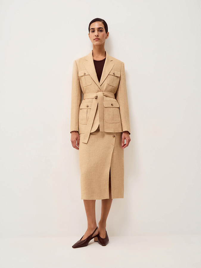 LSSP-122015 Жакет (Песочный, XS)