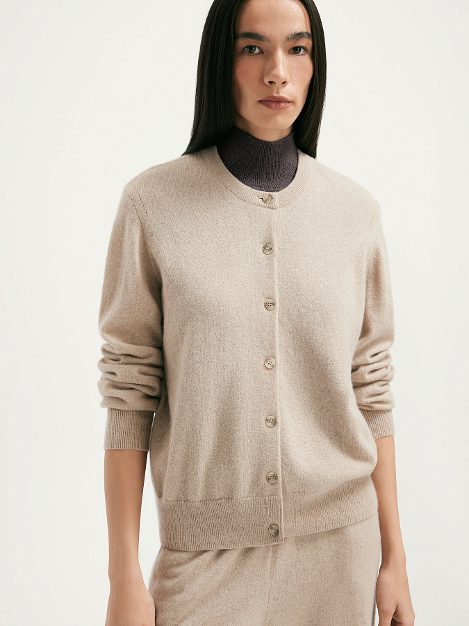 LSWN-202037 Кардиган (светло-бежевый, S)