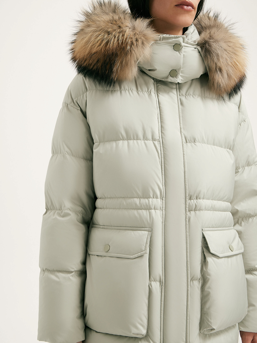 Пуховик-парка с мехом