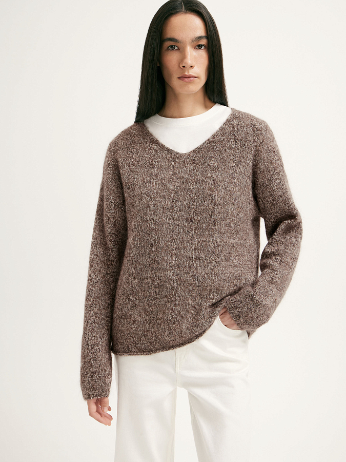 LSWN-342028 Джемпер (коричневый, S)