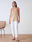 Flos-viscose shorts with elastic band with drawstring color light brown