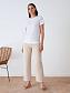 Flos-viscose shorts with elastic band with drawstring color white