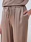 Flos-viscose shorts with elastic band with drawstring color brown