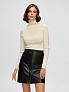 Юбка мини из натуральной кожи