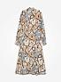 Платье миди рубашечного кроя с узором