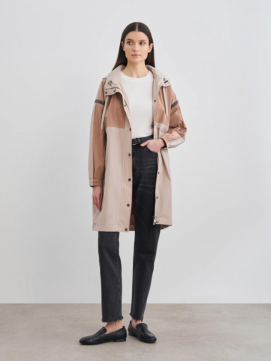 Парка прямого кроя с капюшоном