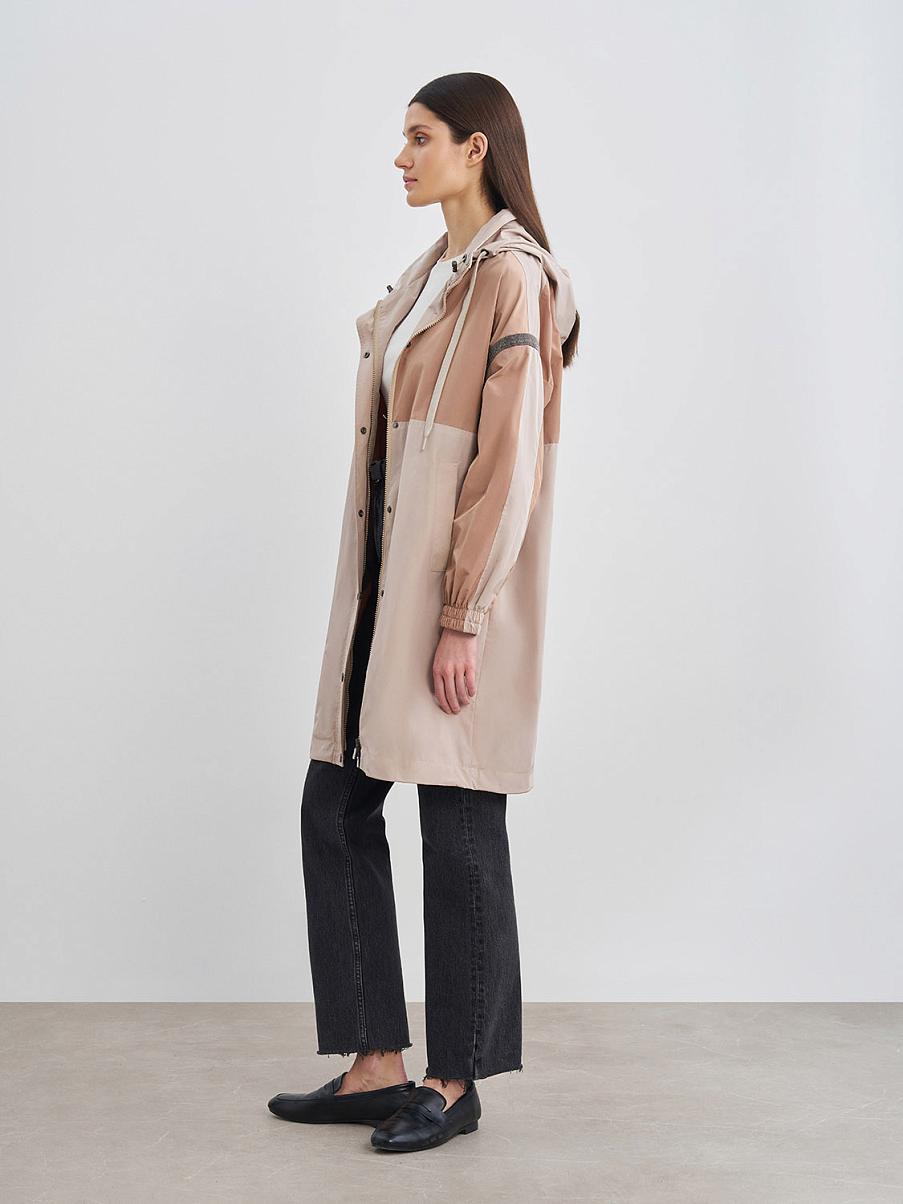 Парка прямого кроя с капюшоном