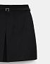 Юбка мини из шерсти со складками