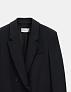 Двубортный прямой жакет с шерстью