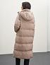 Удлиненный пуховик из пуха и пера с капюшоном