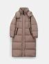Удлиненный пуховик из пуха и пера с капюшоном