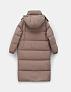 Удлиненный пуховик из пуха и пера с капюшоном
