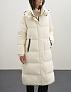 Удлиненный пуховик из пуха и пера с капюшоном