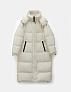Удлиненный пуховик из пуха и пера с капюшоном